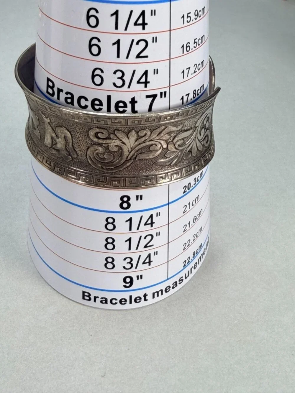 Vintage Tibetan Style Wide Cuff Bracelet Silver Tone Ethnic Tribal Boho